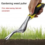 sirrorom Hand-Unkrautjäter mit ergonomischem Griff rostbeständig für Jäten Gartenarbeit Pflanzen und Sämling-Anbau gelb