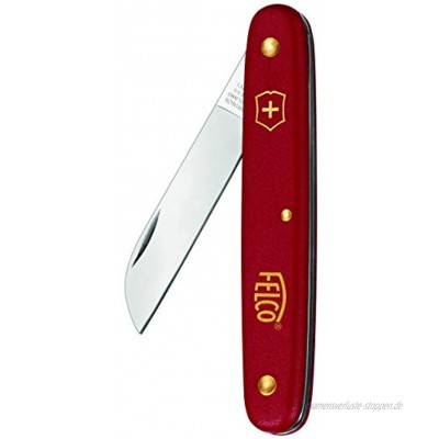 FELCO Okulier- und Schneidmesser Klinge 57 mm Messer für Rindenpfropfen Schneiden von Stecklingen roter Nylongriff 3.90 50