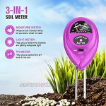 Atree Boden-pH-Messgerät 3-in-1 Bodentester-Set mit Feuchtigkeit Licht- und pH-Test für Garten Bauernhof Rasen drinnen und draußen keine Batterie erforderlich