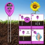 Atree Boden-pH-Messgerät 3-in-1 Bodentester-Set mit Feuchtigkeit Licht- und pH-Test für Garten Bauernhof Rasen drinnen und draußen keine Batterie erforderlich