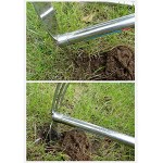 MEYLEE Garden Hoe Pick Edelstahl-Handwerkzeuge Mehrzweck-Spitzhacke mit Zwei Köpfen zum Graben von Unkraut Seeding Turning Soil,A+B