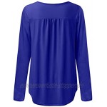 Women's Long Sleeve Tops Women's Knitted Long Sleeve Shirt Loose V Neck Tops Sweatshirt Mehrfarbig