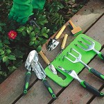 Crenova Gartenwerkzeug Set 34-teiliges Hochleistungs-Gartengerät mit ergonomischem Gummigriff Werkzeugbeutel Geschenk für Männer oder Frauen