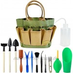 Good Gain Garden Succulent Kit mit Organizer-Tasche Indoor Mini Hand Gardening Tool-Set 13-teilige Werkzeuge für Bonsai Planter Miniature Fairy Planting Care