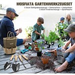 MOSFiATA Gartenwerkzeug Set 12-teiliges Handwerkzeugset aus Kohlenstoffstahl ausgestattet mit Spaten Schere Sprühgerät Rechen Astschere dem besten Gartengeschenk des Unkrautgärtners