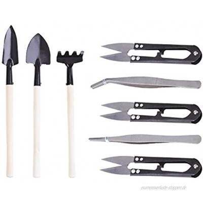 OUNONA 8pcs Bonsai Werkzeugset Kit Mini Gartenwerkzeuge Werkzeuge Knospe und Set von Ausschnitten