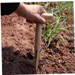 hong Wu Garten Puncher Dibber Boden Stanzen Sämlingspflanz Seeding Werkzeug Zwiebelpflanzer Edelstahl mit Griff HauptGardening Zubehör