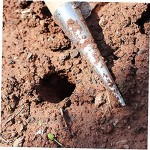 JIAWA Garten Puncher Dibber Boden Stanzen Sämlingspflanz Seeding Werkzeug Zwiebelpflanzer Edelstahl mit Griff Gartenmöbel-Sets