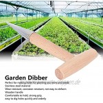 Okuyonic Frühlingszwiebeln Bulb Dibber Garden Dibber Edelstahl-Pflanzwerkzeuge mit Holzgriff zum Bodenbohren für die Hausbepflanzung