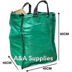 A&A Supplies UK – 3 x Gartenabfallsäcke – 120 Liter – Säcke – mit Bodengriffen – stark recycelbar wiederverwendbar für Grasblätter