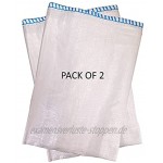 Britten & James 1 Tonne FIBC Bulk Bag Super Sack [2 Stück] Gartenabfallsack mit Griffen. Strapazierfähiger hochfester gewebter Polypropylen-Jumbo-Aufbewahrungssack