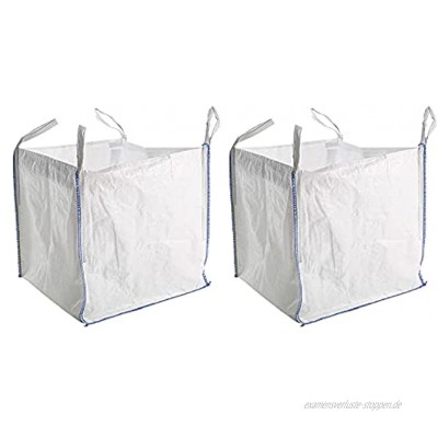 Britten & James 1 Tonne FIBC Bulk Bag Super Sack [2 Stück] Gartenabfallsack mit Griffen. Strapazierfähiger hochfester gewebter Polypropylen-Jumbo-Aufbewahrungssack