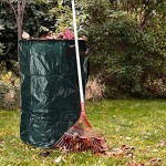 Faltbarer Gartenabfallsack Rasen- und Blattabfallsack mit Reißverschluss wiederverwendbar faltbar selbststehend grün Gartenabfallsack robust mit Griffen 80 Gallonen