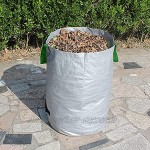 Foxorex Roccken 2 Stück Gartenabfallsäcke 26,4 Liter strapazierfähig wiederverwendbar Gartenabfallsack mit Griffen für Gartenarbeit regenfest 43,2 x 63 cm