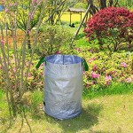 Foxorex Roccken 2 Stück Gartenabfallsäcke 26,4 Liter strapazierfähig wiederverwendbar Gartenabfallsack mit Griffen für Gartenarbeit regenfest 43,2 x 63 cm