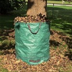 Hi Suyi Gartenabfallsäcke mit Griffen Polypropylen wiederverwendbar für Gartenlaub Müll Organizer für Rasen Hof Laub Abfallbehälter Gartenwerkzeugtaschen 120 l 272 l