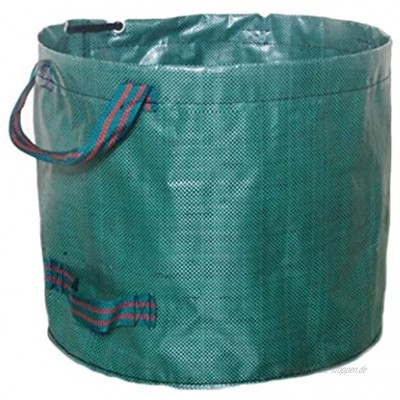 Hi Suyi Gartenabfallsäcke mit Griffen Polypropylen wiederverwendbar für Gartenlaub Müll Organizer für Rasen Hof Laub Abfallbehälter Gartenwerkzeugtaschen 120 l 272 l