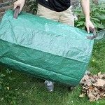 MEETOZ Gartenabfallsack H30 D66 cm wiederverwendbar für Gartenabfälle Band Laubharke zum Sammeln von Blättern Gras Abschnitten im Hof 3 Stück