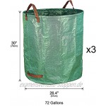 Nwanfeng 3 Packs Gartenabfallsäcke 72 Gallonen Garten Yard Bag Wiederverwendbare Schwere Faltbare Laubabfallsäcke Rasenpool Gartenblattabfallbeutel