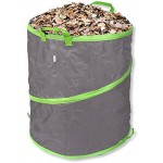 Schramm® 3 Stück Pop Up Gartensäcke 137L Grün Grau Polyester Oxford Selbst Aufstellend Gartensack Pop UP Garten Sack Säcke Big Bag