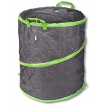 Schramm® 3 Stück Pop Up Gartensäcke 137L Grün Grau Polyester Oxford Selbst Aufstellend Gartensack Pop UP Garten Sack Säcke Big Bag