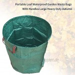 SYCOOVEN Tragbare wasserdichte Gartenabfallsäcke mit Griffen groß robust Herbst 1
