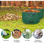 UBORSE Gartenmüllsack mit Griffen Hochleistungs-Gartenmüllsäcke Wasserdichte wiederverwendbare reißfeste Blattgrassäcke 238L 2pcs 3pcs