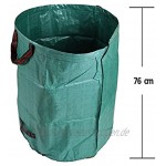 WGDPMGM Gartensäcke 2 Packungen Faltbarer Gartenmüllsäcke Wiederverwendbare Blattsäcke leichte Mülleimer mit großer Kapazität Capacity : 120L 45xH76cm Color : Green