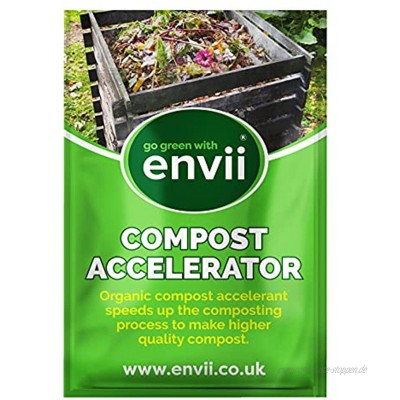 Envii Compost Accelerator Bio Kompostbeschleuniger Schnellkomposter mit Mikroorganismen Kompost Starter 12 Tabs behandelt 5m
