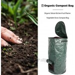 Mecozy Umweltfreundlicher Kompostbeutel für Gartenabfälle hausgemachter Bio-Ferment-PE-Kompostbeutel für Garten und Hof.