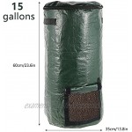miuline 15 34 Gallonen Kompost Tasche Bio-Kompostbeutel Gartensack für Earthworm Dung15加仑