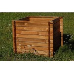 naturholz-shop Stabiler Holzkomposter Komposter Kompostbehälter imprägniert Hochbeet 85 x 85 x75cm