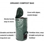 SETSCZY 2Pcs Umwelt Compost Bag Hausgemachte Bio-Ferment PE Compost Bag Planter Küchen Entsorgung Compost-Beutel Komposter Bin Für Garten Organic Waste Disposal Compost Bag