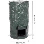 SETSCZY 2Pcs Umwelt Compost Bag Hausgemachte Bio-Ferment PE Compost Bag Planter Küchen Entsorgung Compost-Beutel Komposter Bin Für Garten Organic Waste Disposal Compost Bag