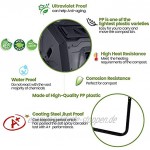 SQUEEZE master Komposteimer mit Zwei Kammern bessere Luftzirkulation Effizienter Kompost drehbarer Komposteimer für den Garten 160 l Schwarz