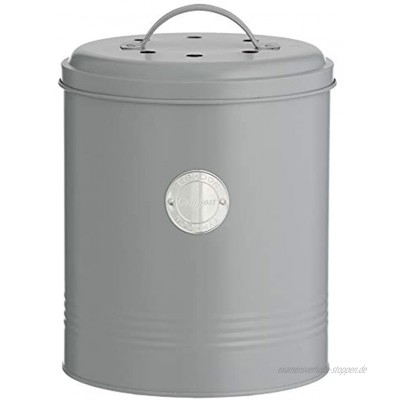 Typhoon Kompostbehälter pastellgrau 2,5 Liter Mittelgroß