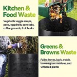Zodight Kompostbehälter für den Außenbereich erweiterbarer Komposter einfache Montage großes Fassungsvermögen schnelle Erzeugung von fruchtbarem Boden
