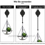 2 Stück Einziehbarer Pflanzenrollen Aufhänger Haken Versenkbare Pflanzenaufhänger mit 2 Metallhaken für Garten Blumentopf Hängekorb Vogelhaus hängen