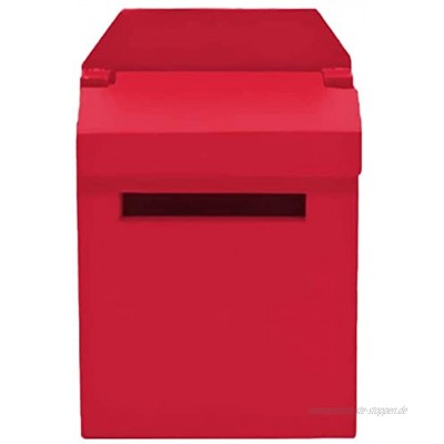 Fee Gartendeko Puppenstubenzubehör，Simulation Mailbox Spielzeug Puppenhaus Zubehör-Set MiniHolz,Letterbox für Dekoration Rot rot