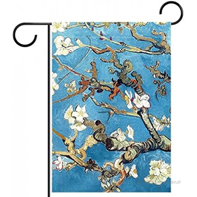 Liangbaiwan Gartenfahne,Hofbanner,Outdoor-Schild,hängende Verzierung,Pflaume und Zweig,für Terrasse Topfdeck 28x40 Zoll