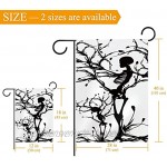 Liangbaiwan Gartenfahnen,Hofdekor Outdoor-Schild hängende Verzierung,Baum des Lebenszuckerschädelkunst,für Terrasse Topfdeck 12x18 Zoll