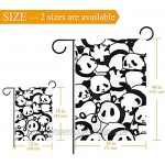 Liangbaiwan Gartenfahnen,Hofdekor Outdoor-Schild hängende Verzierung,Panda10,für Terrasse Topfdeck 12x18 Zoll