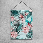 Liangbaiwan Gartenfahnen,Hofdekor Outdoor-Schild hängende Verzierung,Tropische Pflanze Blumenblätter,für Terrasse Topfdeck 12x18 Zoll