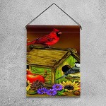Liangbaiwan Gartenfahnen,Hofdekor Outdoor-Schild hängende Verzierung,Vogel,für Terrasse Topfdeck 12x18 Zoll