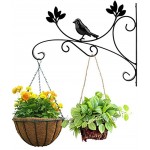 ZQO Wall Hanging Plant Bracket Retro Outdoor Indoor Garden Hook Plant Hanging Hooks Wall Brackets Hanging Basket Brackets Wrought Suitable for Garden Courtyard Balcony Porch