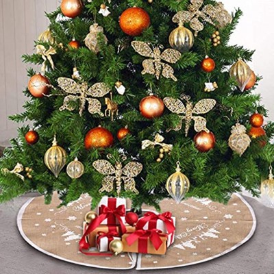 48 Zoll Christmas Tree Skirt mit Christmas Tree,Christbaumständer Teppich,Christmas Tree Rock,Decke Weihnachten Deko,Weihnachten Baum Rock,Weihnachtsdekoration,Weihnachten Baumrock,Weihnachtsbaum Rock