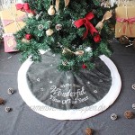 Broadroot 90 cm Silber Fleece Weihnachtsbaum Rock Home Festival Weihnachten Party Boden Teppich Ornamente Dekoration