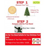 Ouvin 50 cm 3.2 cm Durchmesser Weihnachtsbaumständer 4 Füße Metall-Halterung Gummifüße mit Fingerschraube metall grün Large