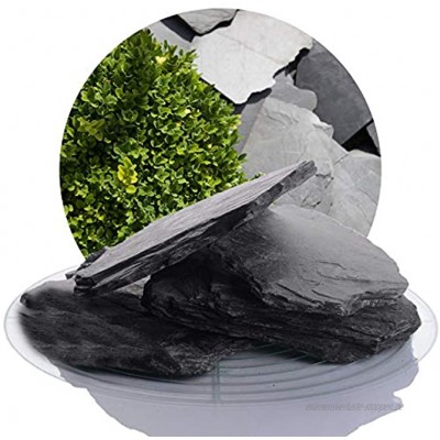 25 kg Deutscher Schiefersplitt in verschiedenen Größen schwarzer Naturstein Splitt ideal zur Gartengestaltung Schiefer Splitt 70-200 mm