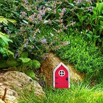 foreverH Miniatur Haus Tür Fenster Mini Garten Tür kreative Dekor Handwerk Set für Bäume Garten-Skulptur